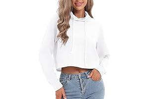 milanpavilion Women's Drawstring Cropped Hoodie: Your Stylish Workout Companion