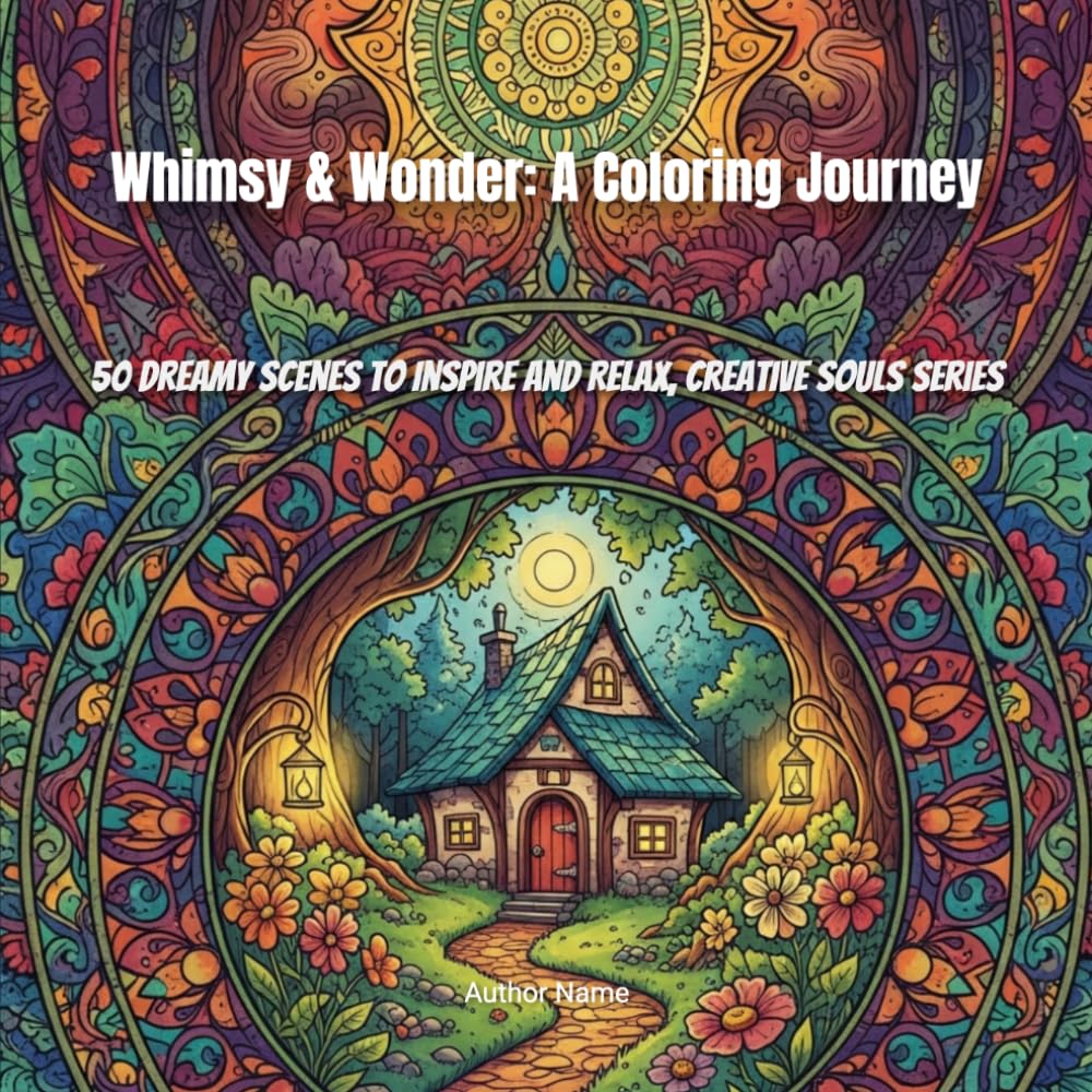 Whimsy & Wonder: A Cozy World Coloring Book: 50 Enhancing scrnrs for adult & Creative Souls, Stress Relief , Relaxing