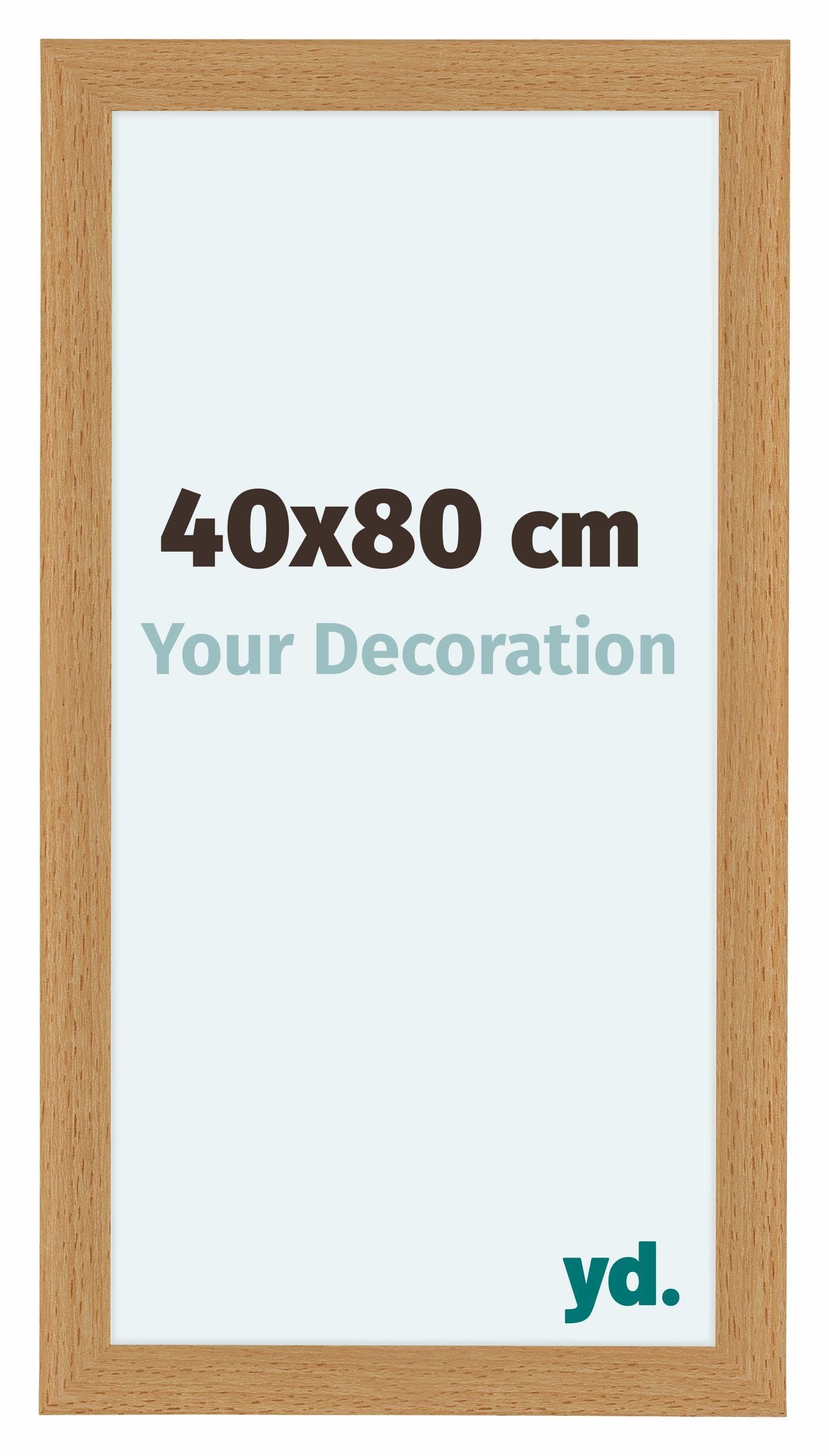 Your Decoration - Picture Frame 40x80 cm - Beech - Decorative Wall Frame in MDF with Antireflection - Frame 40x80 - Como