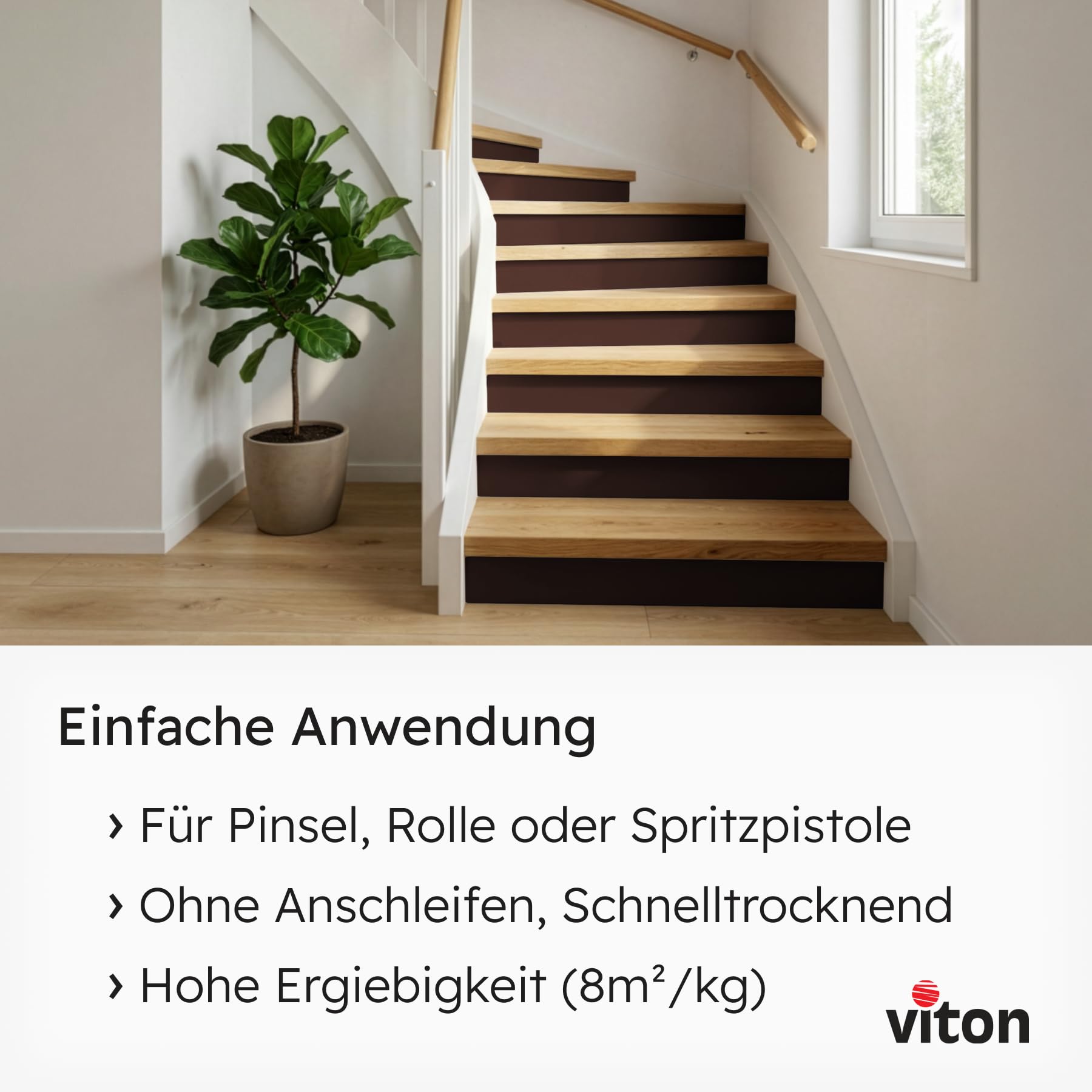 Viton Holzfarbe - 0,7 Kg Braun Holzlack Seidenmatt - Wetterschutzfarbe für Außen - 3in1 Grundierung & Deckfarbe - Profi-Holzschutzlack - KE31 - RAL 8017 Schokoladenbraun