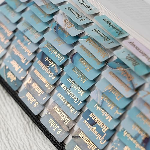 Miniatura 4 de UPAFEXXI - Separadores laminados para Biblia con letras en foil dorado, reposicionables, de letra grande, fáciles de leer y aplicar incluyen 80
