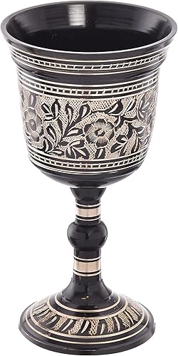 Miniatura 4 de LEATHERVINES Copa de cáliz de latón vintage, copa de vino Royal King Arturo, regalos medievales renacentistas adecuados para comunión, vino de
