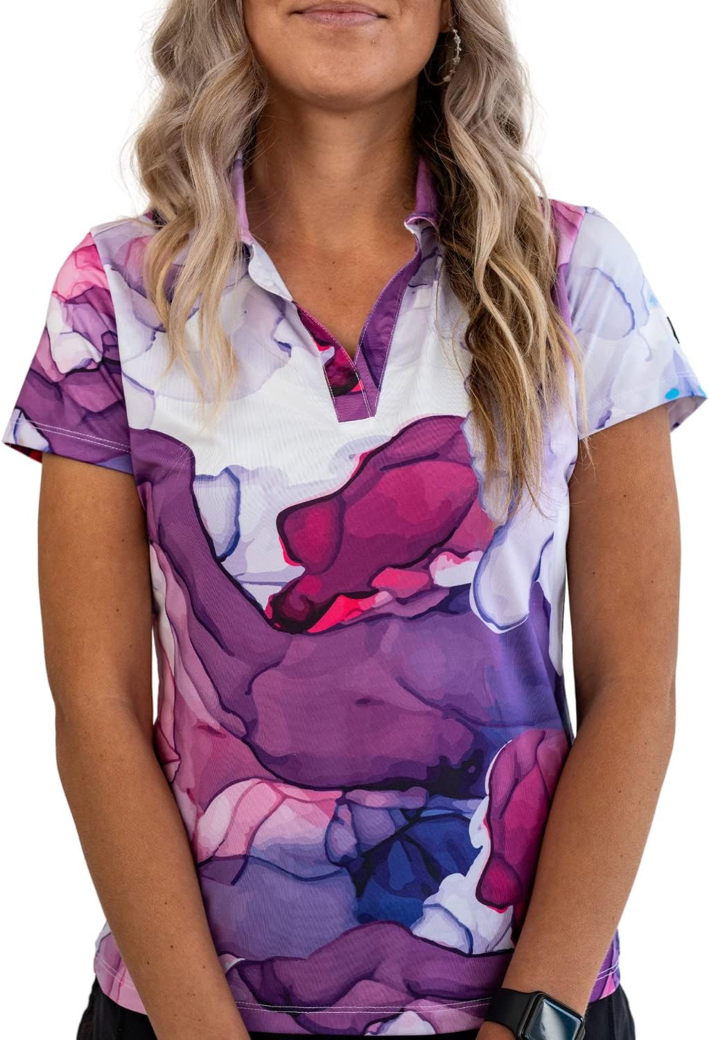 YATTA GOLFWomens Standout Performance Short Sleeve Golf Polo Shirt