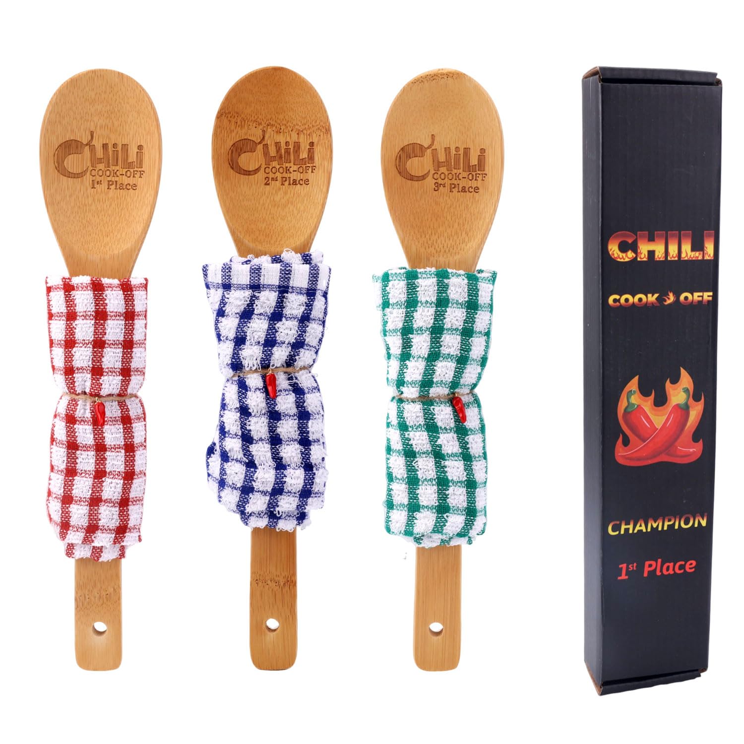 Cuillère en bois pour la compétition de chili avec finitions pour trophée chic - 8