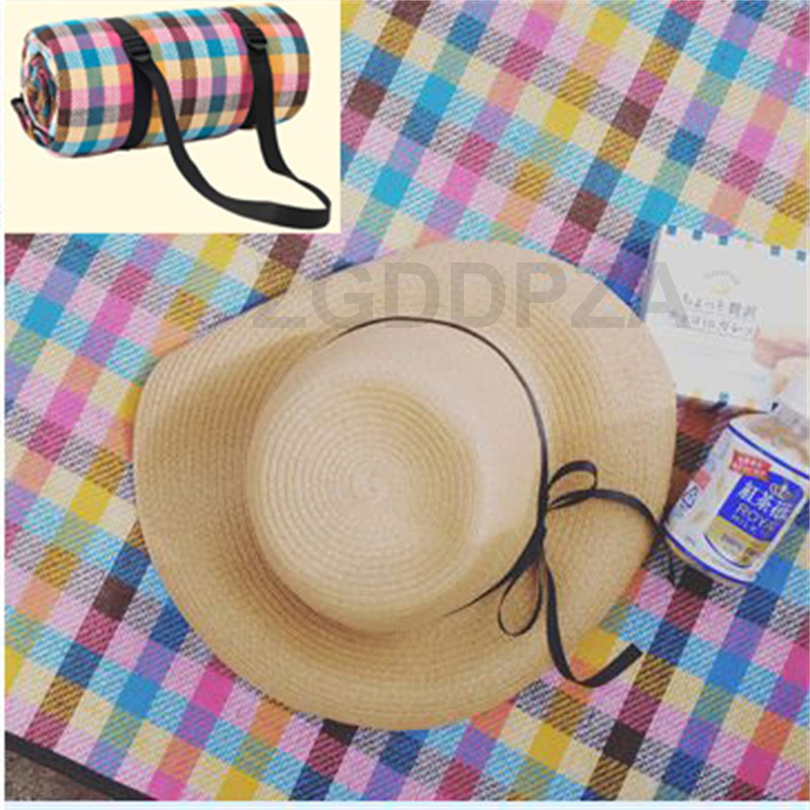 Plegable Picnic, Alfombra De Camping Fondo Impermeable con Bolsa De Almacenamiento Y Vendaje, Ligero Y Fácil De Almacenar para Viajes Parques Playas (C2,150 * 200cm)