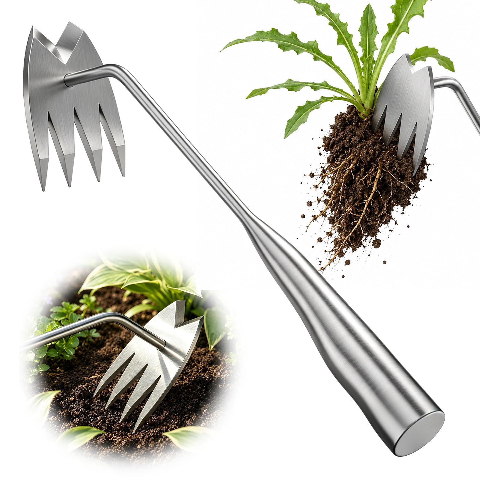 GRENPRO Weed Remover Tool, Portable Garden Weeding Tool