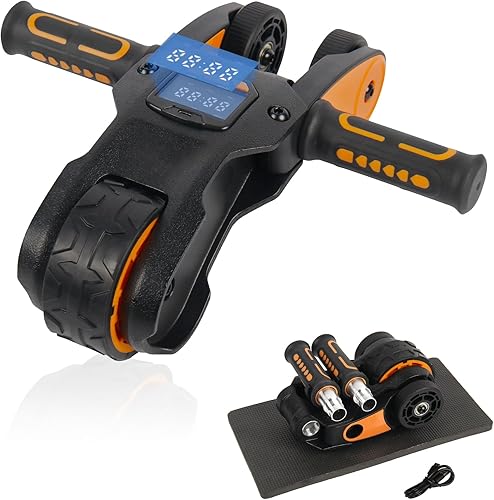 Rueda de rodillo abdominal con pantalla inteligente, rueda de rodillo abdominal para ejercicio abdominal, entrenamiento de fuerza de gimnasio en casa
