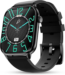 Pebble Newly Launched Cosmos Ultra 2.0 Smartwatch for Men & Women 1.91” Infinite Display, Bluetooth Calling, Sleek Ultra-Thin Design Fitness & Sleep Monitor Works with Android & iOS - Obsidian Black