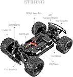 Remote Control Car, 1/18 RC Car, 40 km/h Fast RC Truck, 2.4GHz 4WD All Terrains Off-Road Remote Control Truck, 2 Batteries
