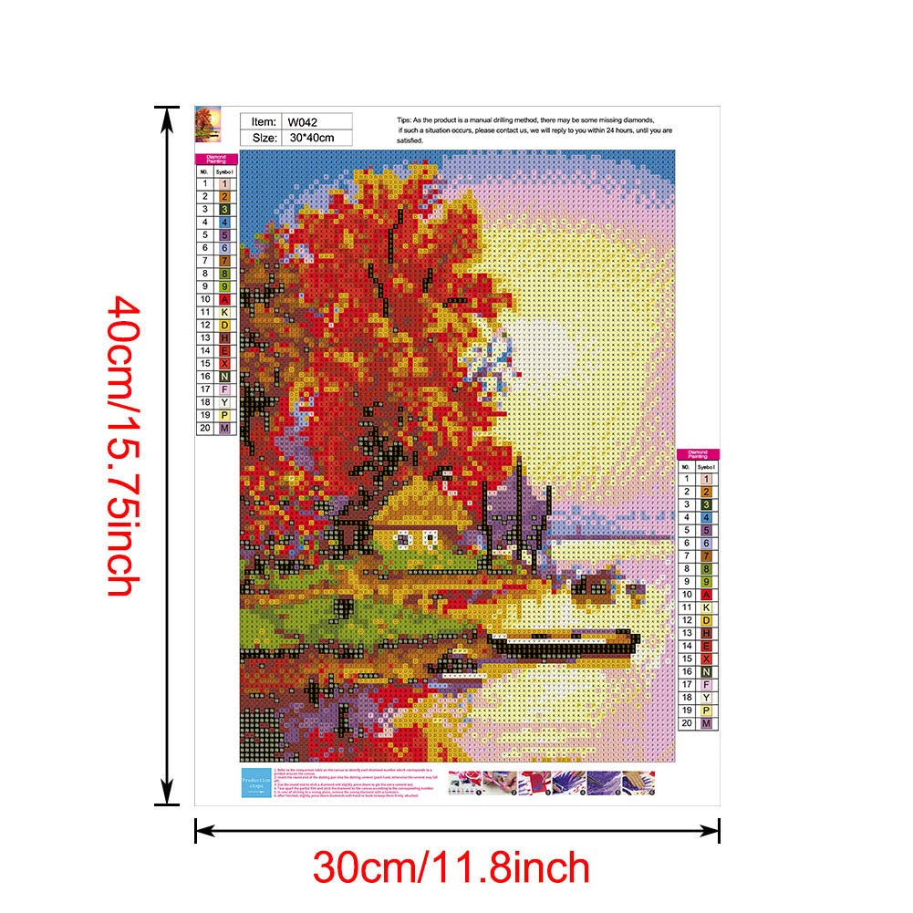 Kit Diamond Painting Cerf Wapiti - 30x40 Cm - 5D Strass Brillants - Art Thérapie Et Décoration Intérieure