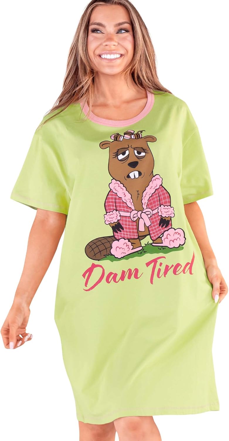 Lazy One Nightshirts for Women, Cute Nightgown for Women, Animal Designs