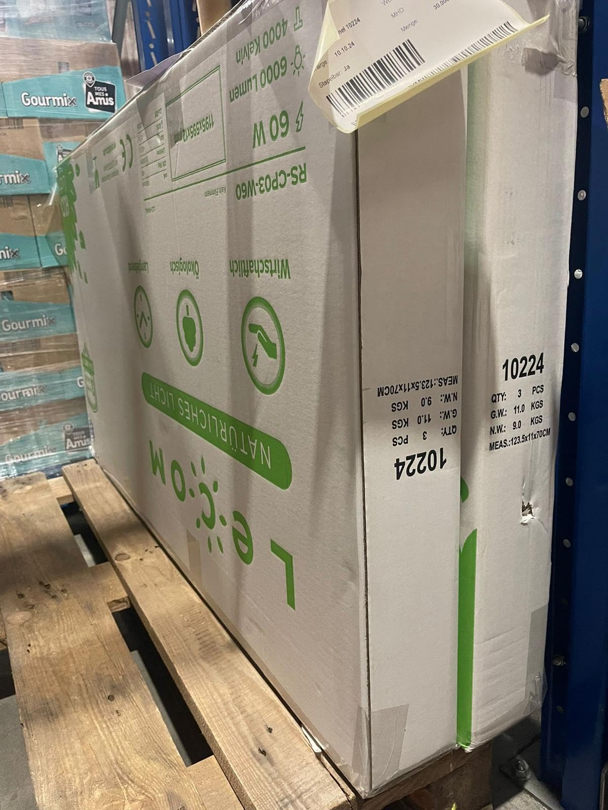 LECOM LED Panel XXL 120x60 Neutralweiß 4000K 6000lm Rasterleuchte | LED Deckenleuchte für professionelle, helle und gleichmäßige Beleuchtung. Flaches Design. Für Räume mit hohem Lichtbedarf.