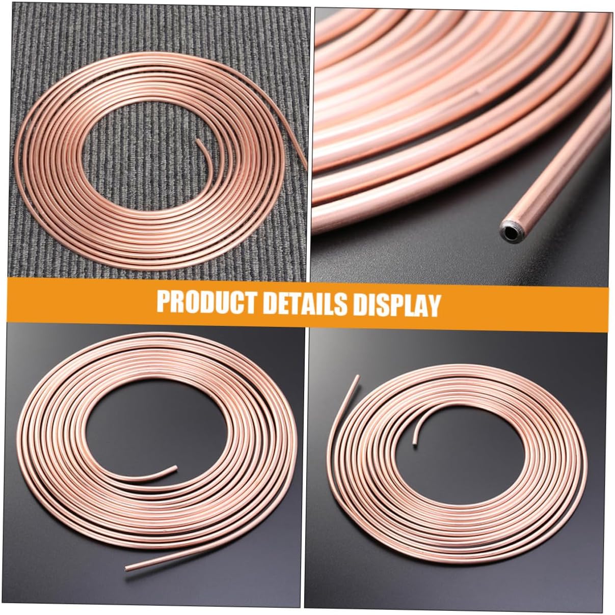 GARVALON Copper Coated Brake Line Tube 10m Non-magnetic Vehicle Brake Tubing Coil for Auto Car Replacement Parts