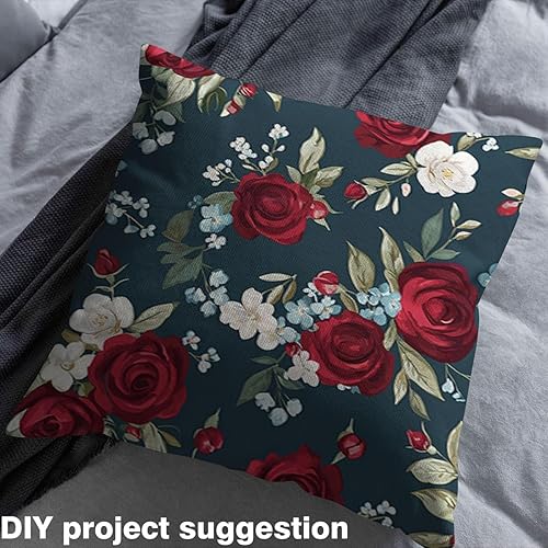 Vista 79 de The Yard - Tela floral de girasol, estampado botánico 3D amarillo, 3 yardas, interior/exterior, tela decorativa romántica para bricolaje, costura