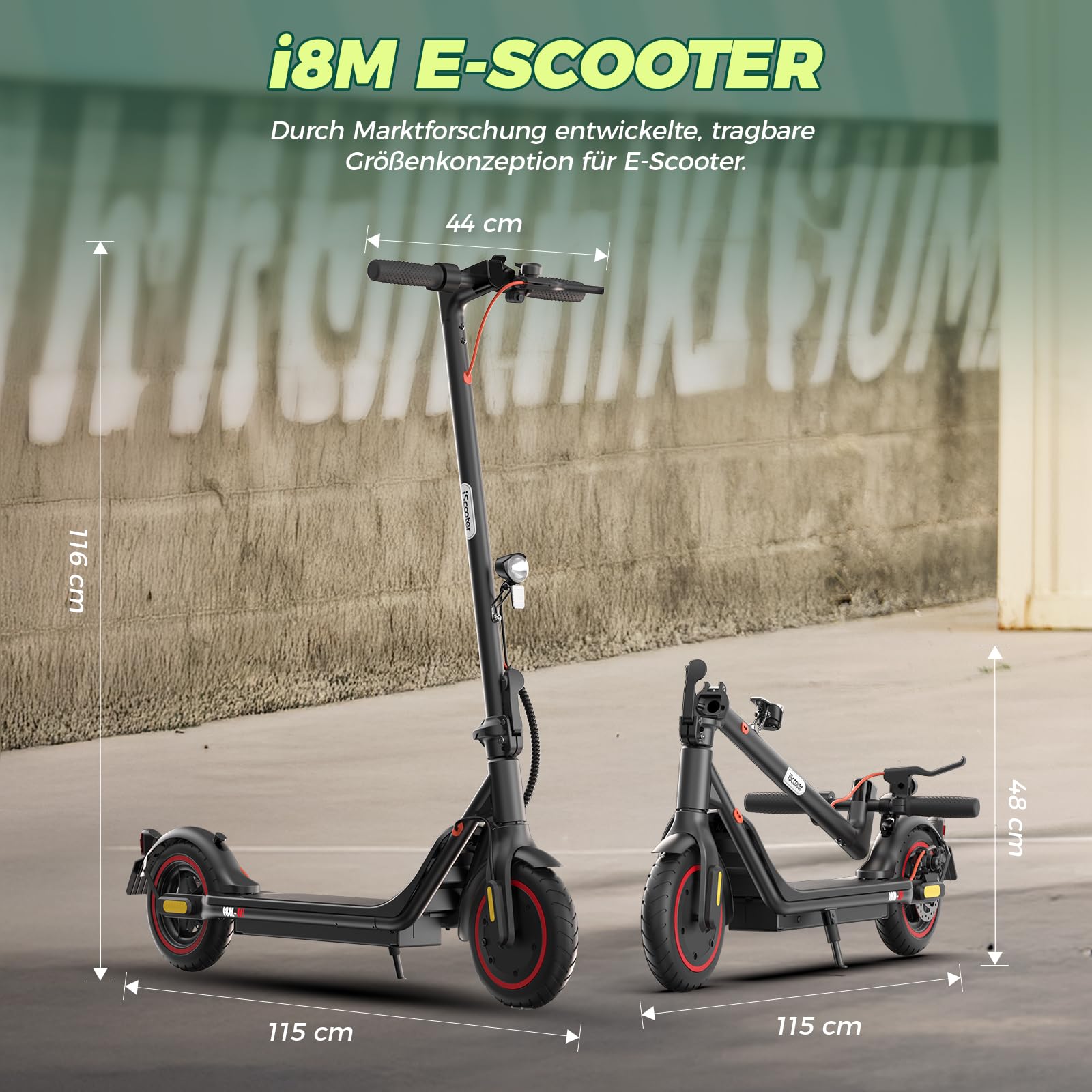 E Scooter mit Straßenzulassung für Teenager ab 14 Jahre, Max 20km Reichweite 20km/h, ABE Faltbarer E Roller mit 8.5 Zoll Luftreifen, Leicht Tragbar Elektroroller für Stadtpendler Campusverk