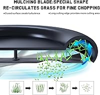 Vista 7 de 422719 134149 Cuchillas de mulching con patrón de montaje de 5 estrellas para Craftsman LT1000 LT2000 42 pulgadas Tractor de cortacésped de montar