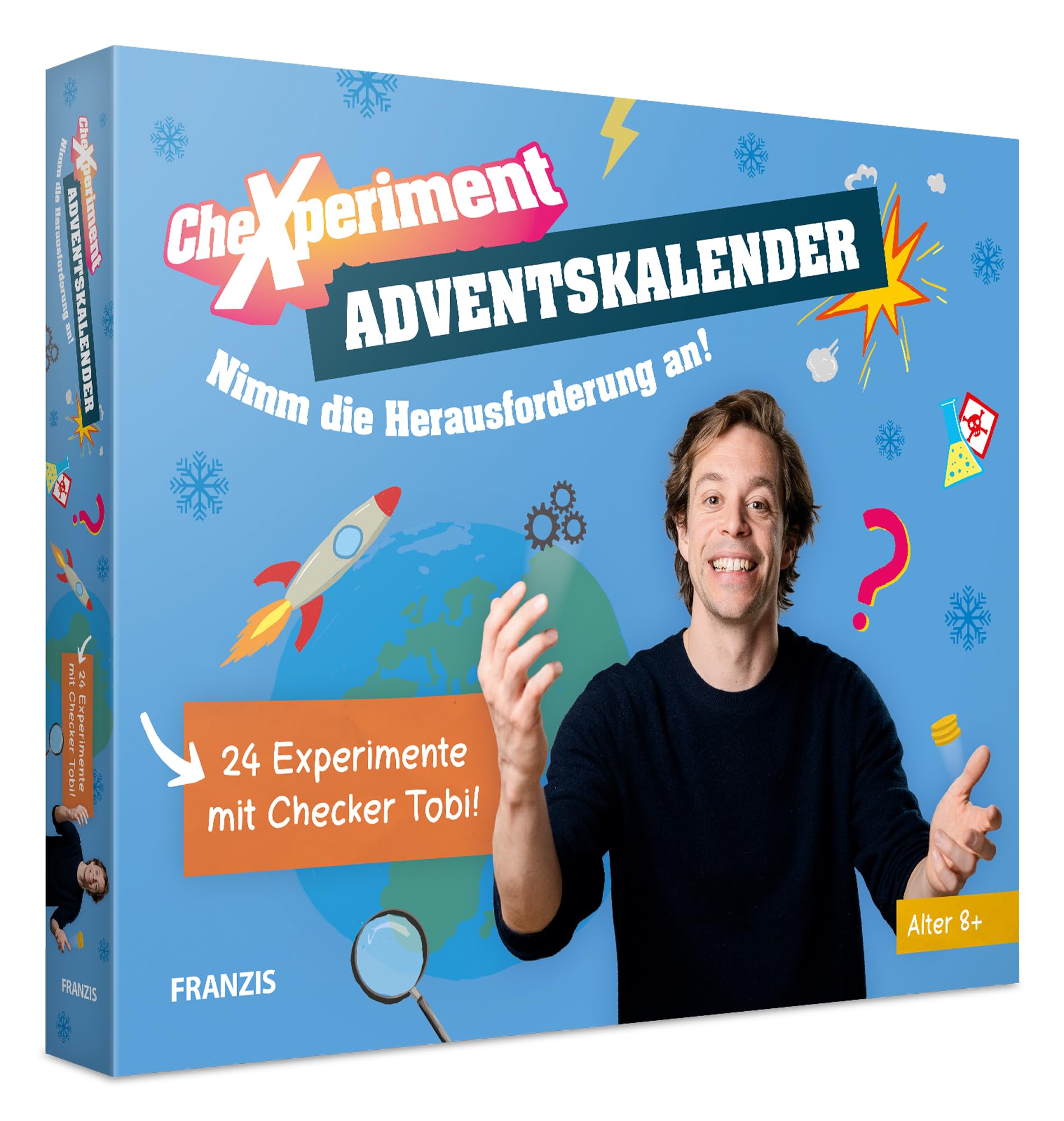 FRANZIS 67220 – Calendario dell'Avvento CheXperiment: accetta la sfida! 24 esperimenti per l'Avvento con Checker Tobi!