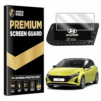Spartan Shield SCREEN GUARD For NEW HYUNDAI i20 2023 FACELIFT || ASTA OPTIONAL N LINE 10.25 INCH | Car Display Infotainment Music System Protector | i20 2024 9H Touch Screen Accessory [Not Tempered Glass]