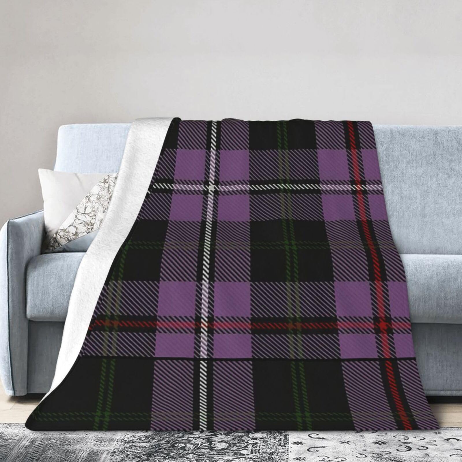 ERTDFXCV Chapman Clan Surname Last Name Scottish Tartan Blanket 80"x60"