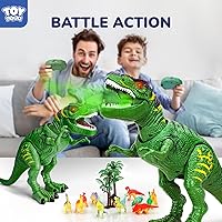 Vista 7 de STEAM Life Juguetes de dinosaurio a control remoto para niños de 3-5 5-7, sonido rugido iluminado y realista, juguete robot de dinosaurio T rex