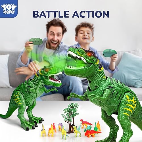 Miniatura 7 de STEAM Life Juguetes de dinosaurio a control remoto para niños de 3-5 5-7, sonido rugido iluminado y realista, juguete robot de dinosaurio T rex