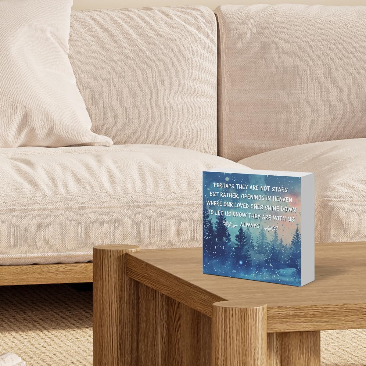 Sympathy Gifts for Loss of Loved One, Memorial Bereavement Gifts for Loss of Dad Mom, Remembrance Wooden Box Sign for Home Decor - Image 4