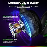 Vista 2 de FC100 Auriculares para juegos con micrófono para PS4PS5PCNintendo Switch, Xbox One Headset con luz RGB, auriculares para computadora gamer