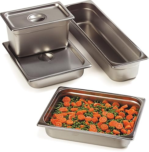 Miniatura 7 de Carlisle FoodService Products 607122 DuraPan - Sartén de acero inoxidable de tamaño medio, calibre ligero, 2.5 pulgadas de profundidad (paquete de 6)