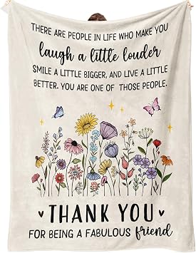 Friendship Gifts for Women, Best Friend Birthday Gifts for Women, Best Friends Blanket, Gifts for Best Friend Woman, Bestie Gift for Woman 60x50 Inches