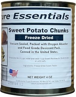 Can of Future Essentials Freeze Dried Sweet Potato Chunks with Skin Long Shelf Life