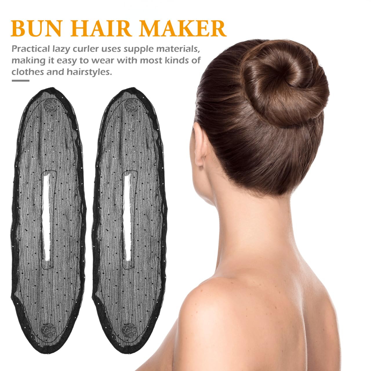 FOMIYES 2 herramientas para hacer moños de pelo, elegantes rizadores perezosos para mujeres, para peinados recogidos, accesorios para el cabello para fiestas de yoga, uso diario, elección única de