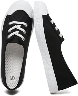 Womens Slip On Shoes Low Top Canvas Sneakers Lightweight Casual Walking Shoes Fashion Work Sneakers