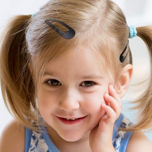 Miniatura 5 de 40 pinzas antideslizantes de metal negro de 2 pulgadas para niñas, mujeres, adolescentes o niños pequeños