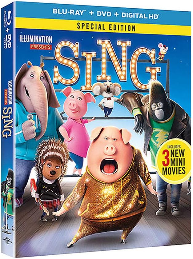 Universal Studios Sing (Blu-Ray/DVD) Combo Matthew McConaughey, Reese Witherspoon