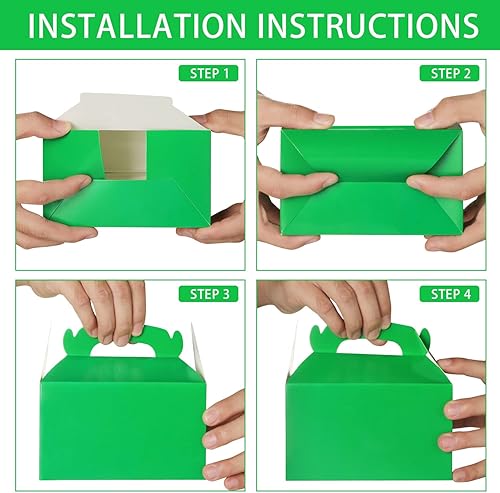 Miniatura 4 de Caja de golosinas verde para fiestas