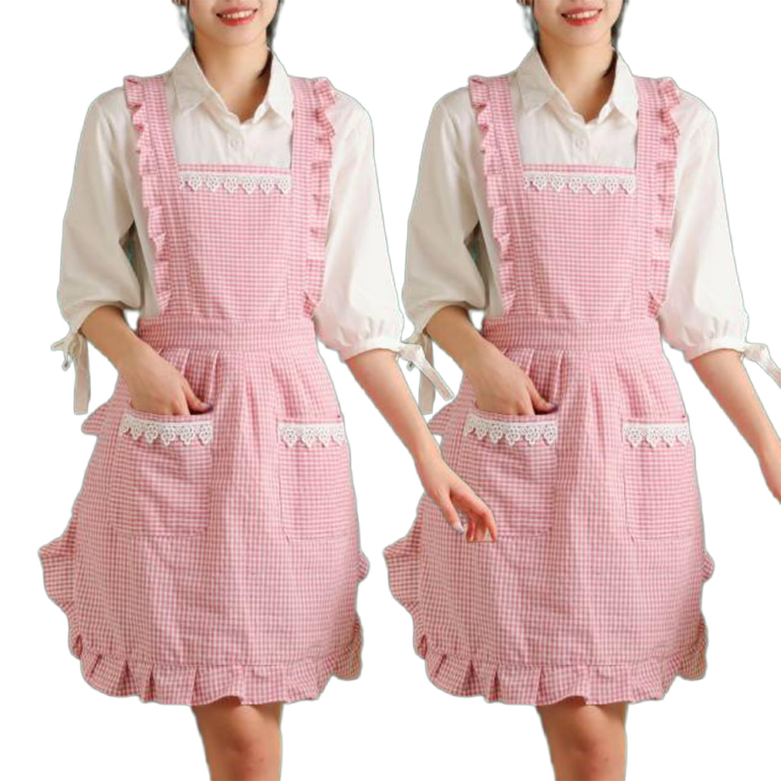 Tablier de chef style japonais rose lot de 2 tabliers robustes pour cuisine et jardinage
