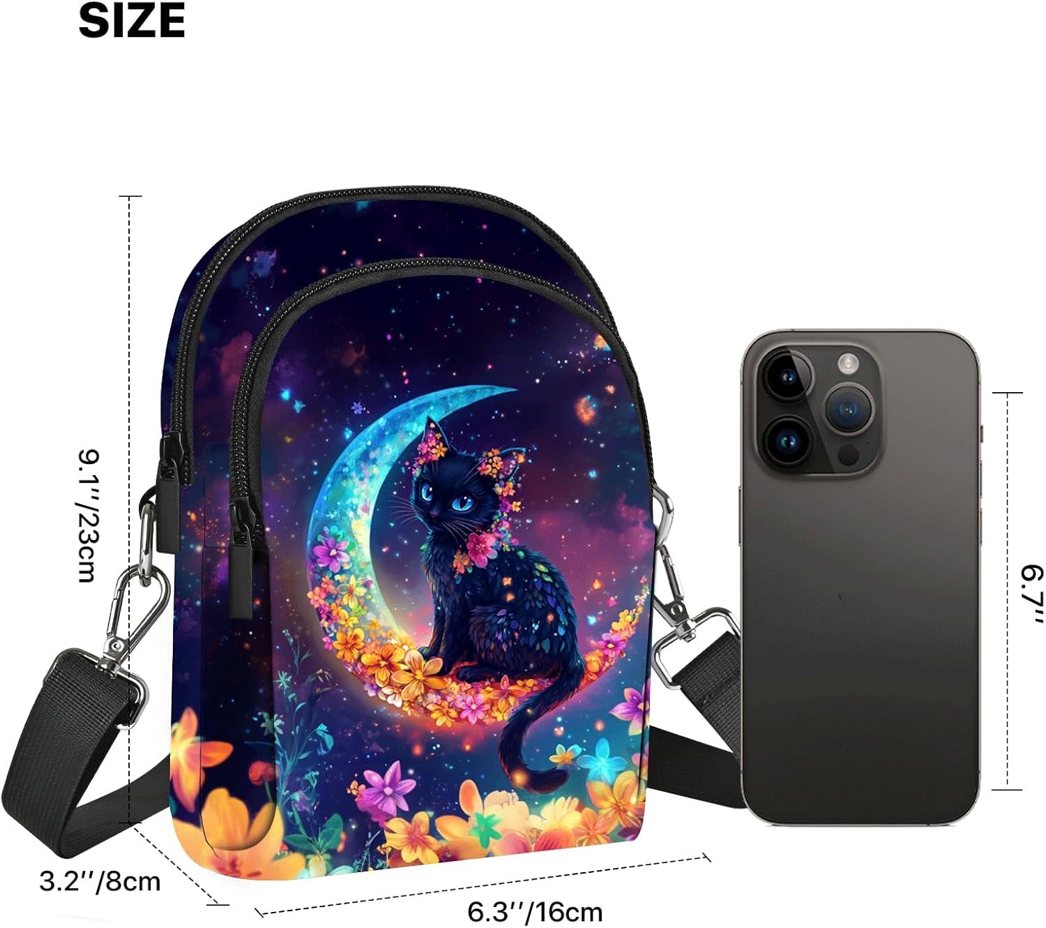 FyLybois Crossbody Purse for Women Cell Phone Bag Casual Shoulder Bags Wallet with Adjustable Strap for Travel - Image 3