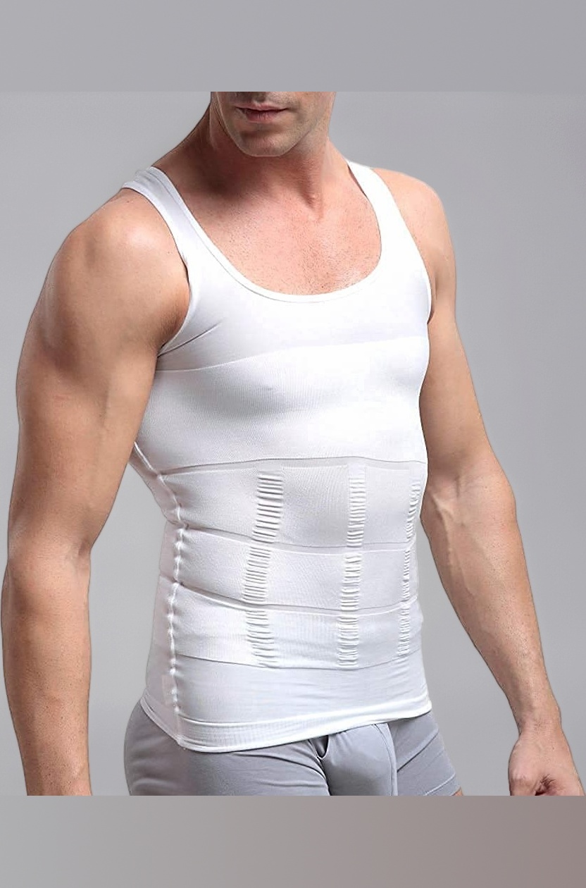 FONICX FIT Men Compression Shirt Slimming Body Shaper Vest Tummy Control Shapewear Abdomen Undershirt Gym Workout Tank Top