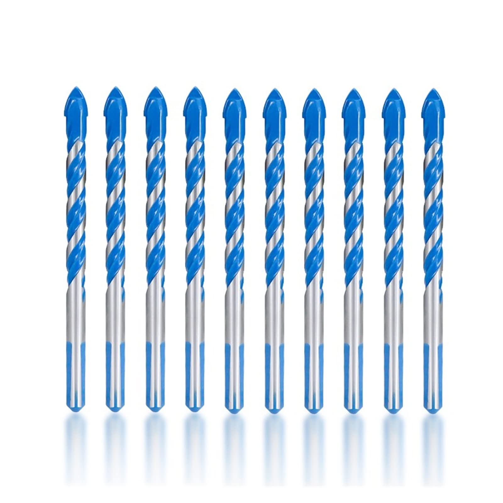 Zestaw wierteł, Wiertło trójkątne 6 mm 8 mm do płytek ceramicznych, betonu, ścian, metalu, drewna, wiertła do wiercenia otworów w szkle(8mm,15pcs)