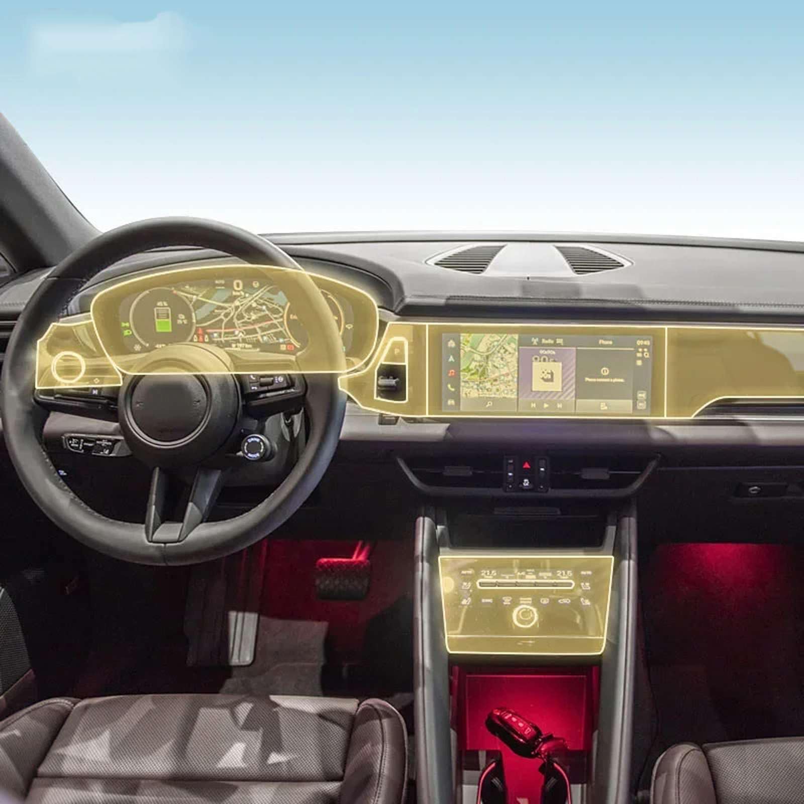 Película PPF interior precortada de TPU para Porsche Macan 2024-2025 RHD