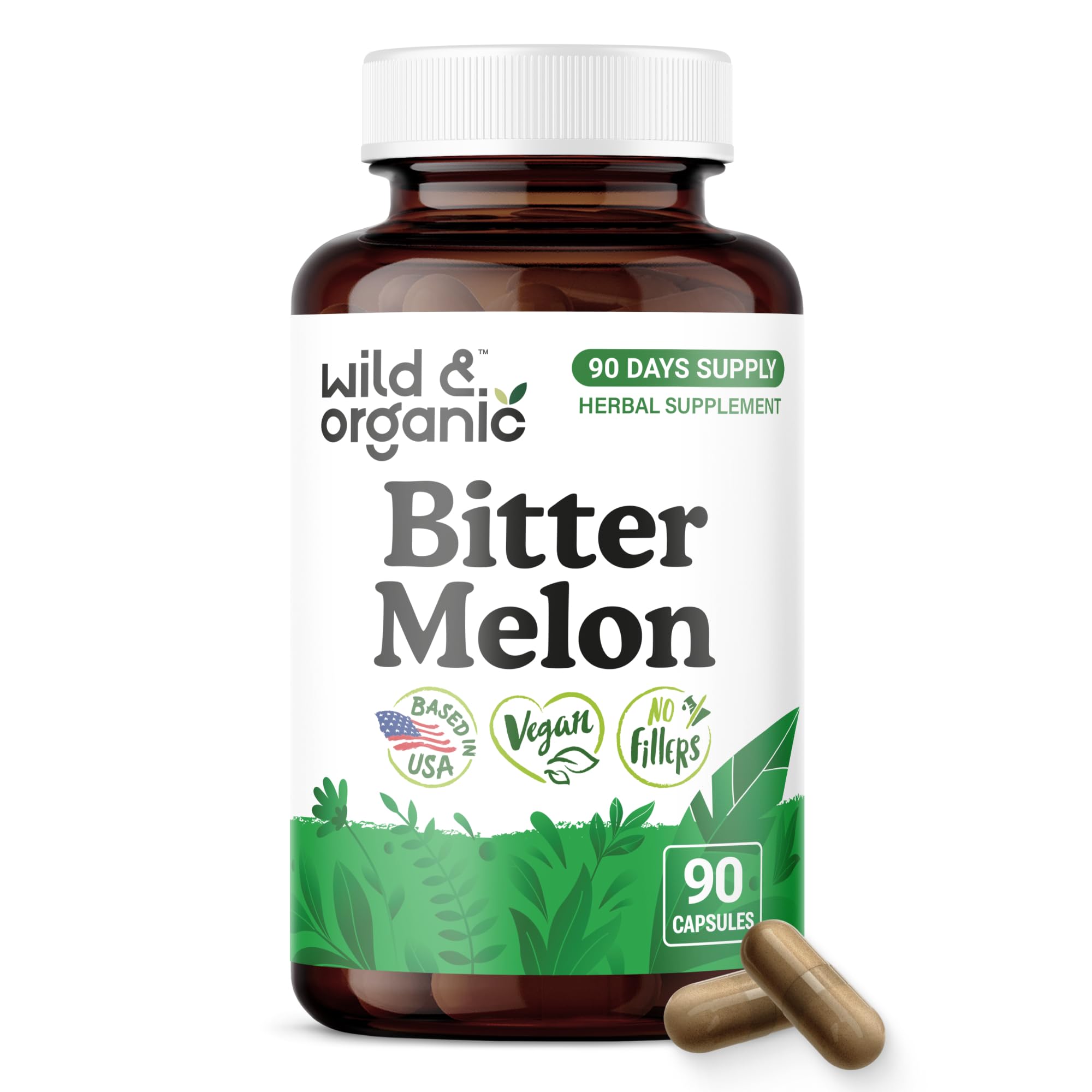 Amazon.com: Wild & Organic Bitter Melon Capsules 500 mg - Overall