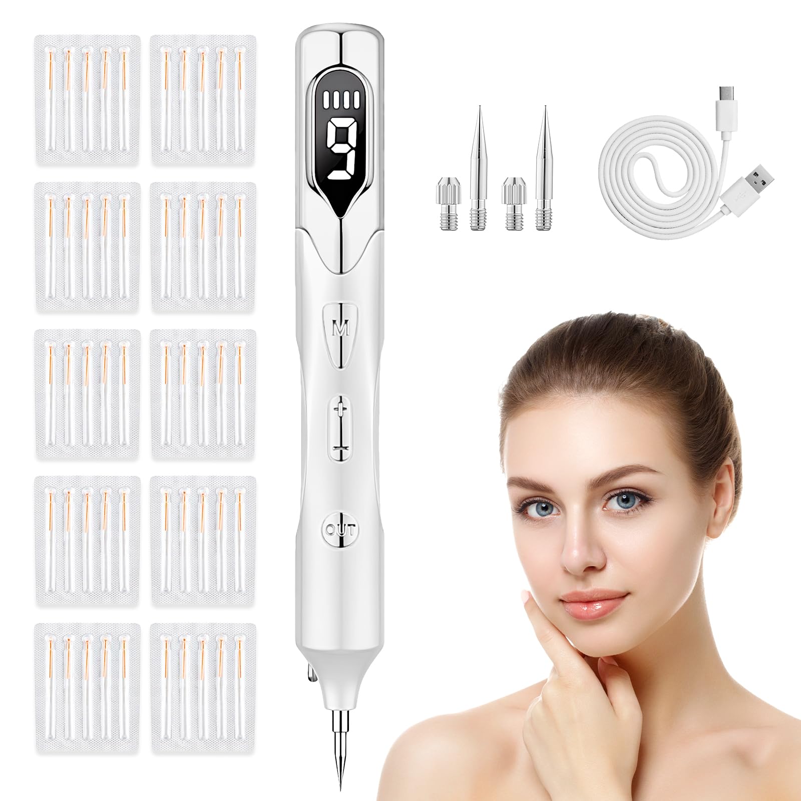 KSWEGKC Skin Tag Remover Device,Skin Tag Removal with Precision Spot Treatment,Portable Tool for Small Blemishes,Easy At-Home Skin Care Use - Pink — view 9
