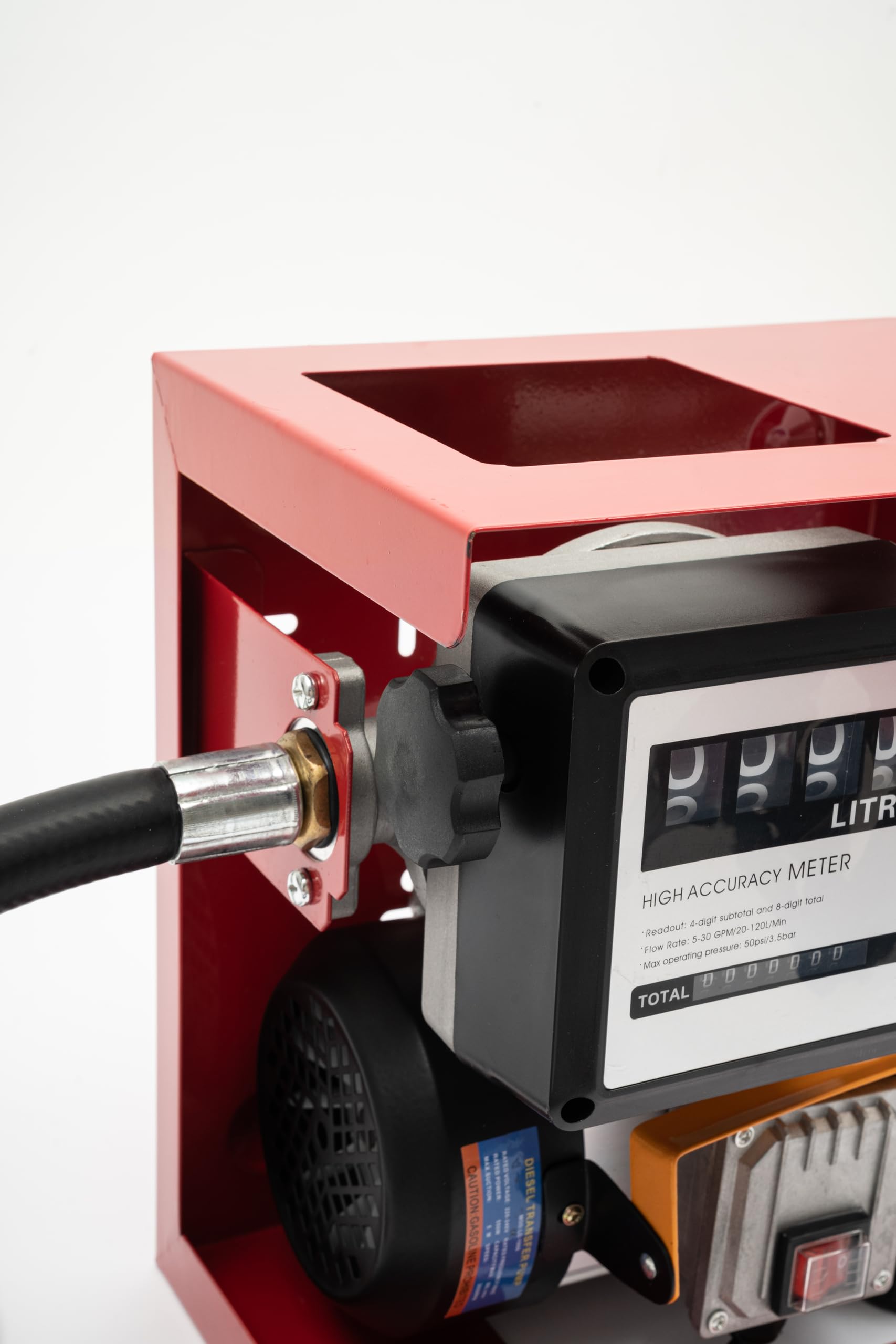 Professionelle Diesel Pumpe 550w - Hochleistungs-Ölabsaugpumpe Für Kraftstoffe - Langlebig Und Zuverlässig Aus Gusseisen, Kupfer, Stahl Und PVC - Max. Fördermenge 60 l/Min, Max.
