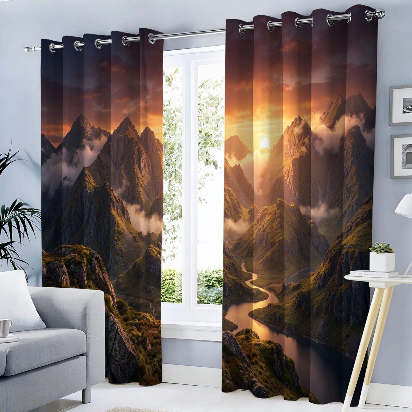Rideaux occultants anti-froid pour isoler les fenêtres du salon et bloquer la lumière