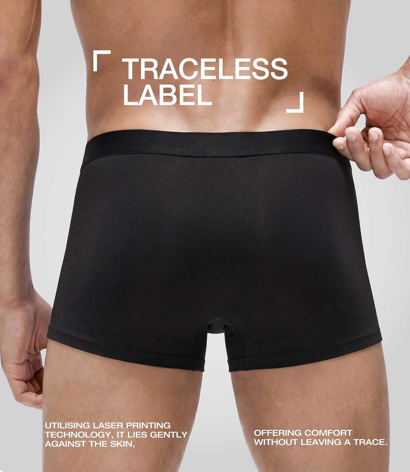 Mens Modal Underwear Trunks Underwear for Men Pack with Pouch Moisture Wicking - Image 5