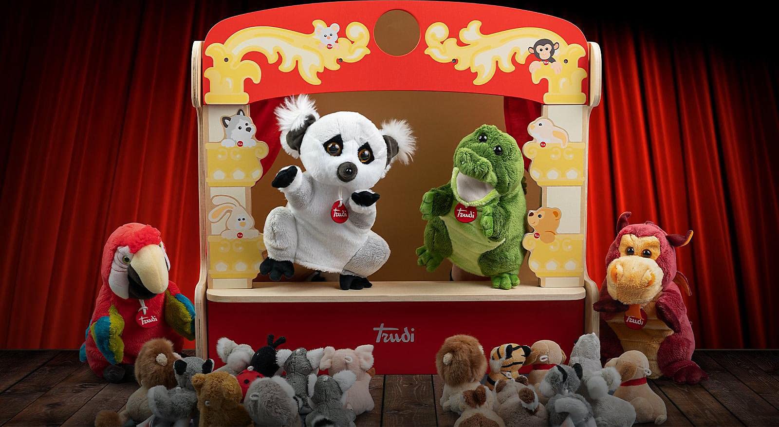 Trudi Théâtre de Table Théâtre de marionnettes et de marionnettes en Peluche Portable. Jeu pour Les Enfants. Raconter et créer des Histoires | 58x56x21cm S | Puppets | modèle 88014