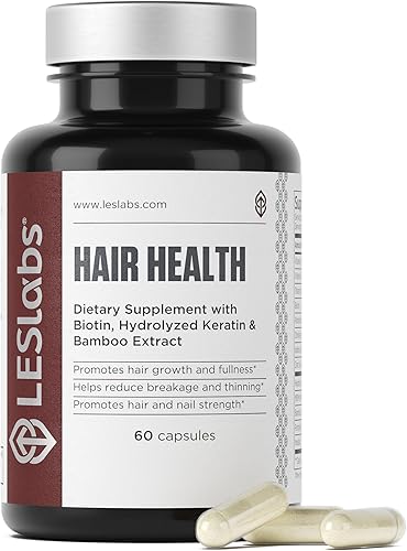 LES Labs Salud del cabello – Suplemento para el crecimiento del cabello y las uñas, grosor mejorado, fuerza y plenitud – Queratina, biotina, semilla