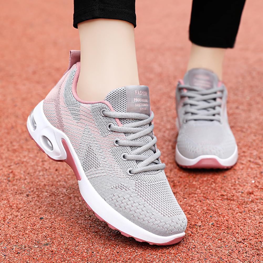 Padgene Womens Sneakers Air Cushion Running Shoes Lightweight Tennis Walking Shoes Mesh Breathable Gym Work Fashion Sneakers Athletic Comfortable Casual - Image 2