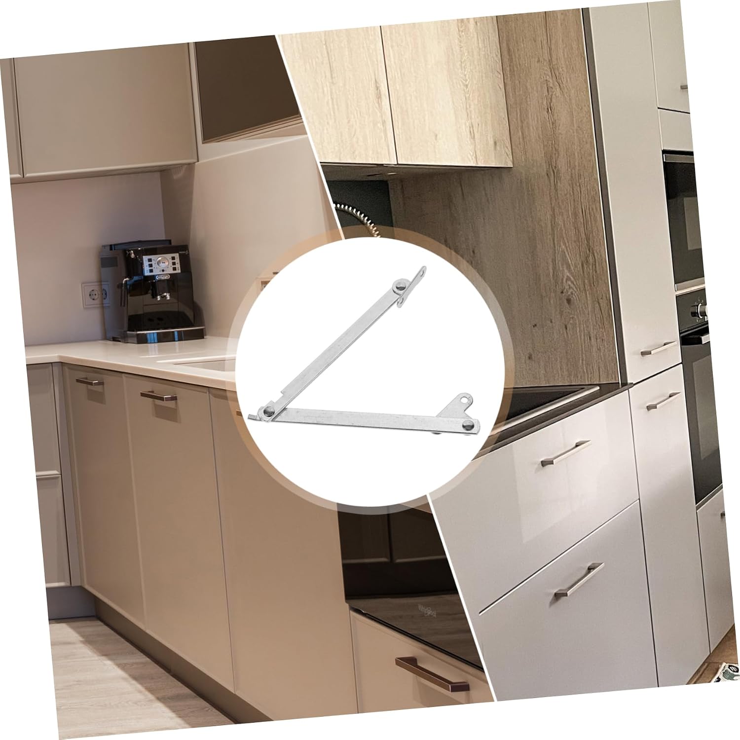 SEWACC 4Pcs Durable Support Rods with Self Balancing Hinges for Cabinet Doors Easy to Install Lid Support for Boxes and Furniture