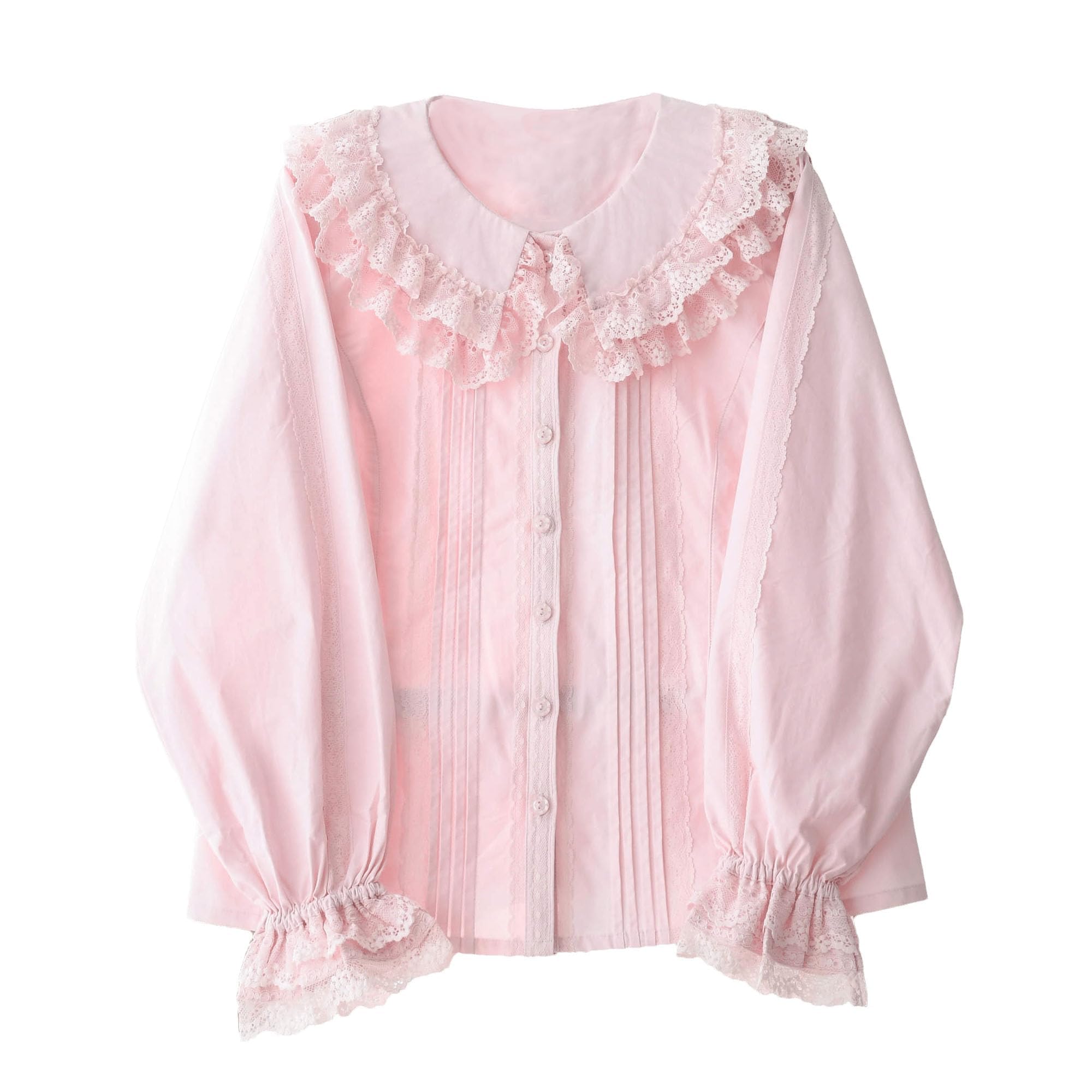 Amazon.com: Cuteighteen Lolita Long Sleeve Blouses Women Peter Pan